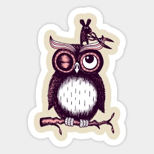 The all knowing owl Sticker